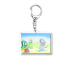 「アートとメルヘンと創作の森デザイングッズ」のファンタジー物語ピピのつばさ　(いたずらカラスのリルレ) Acrylic Key Chain