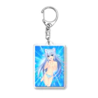 Topaz234のかわいい猫耳女の子 Acrylic Key Chain