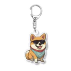 lilymummy リリマミのイカした柴犬 Acrylic Key Chain