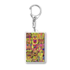 動物絵 Jamanakocic storeのJamanakocic カラフルアート Acrylic Key Chain