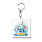 mumusのぞうのイラストグッズ Acrylic Key Chain