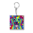 nakagawa-kikakuの奇抜なアート風の可愛い犬のグッズ Acrylic Key Chain