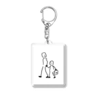 kopapaの親子手つなぎデートくん Acrylic Key Chain