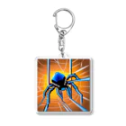 yorozuya4628のドット絵　クモ　スパイダー　ピクセル画像 Acrylic Key Chain