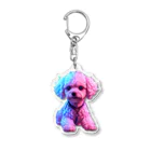 MaKenEekaRaのネオントイプードル Acrylic Key Chain