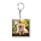 ショップ　猫まみれの子猫のあくび　yawning kitty Acrylic Key Chain