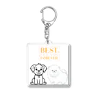 キイロチャンの2匹の仲良い犬 Acrylic Key Chain