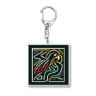 ikubohのナスカの地上絵「オウム」インスパイア01 Acrylic Key Chain