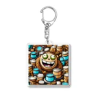 AI・デザインが好きな人のドット絵クッキーモンスター Acrylic Key Chain