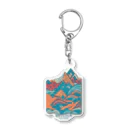 aokitaの【BLUE NORTH】ボルダーデザイン5 Acrylic Key Chain