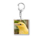 Happy Bird の黄色い鳥の横顔 Acrylic Key Chain