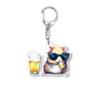 ✴︎Tiara shop✴︎のビール好きのハムスター Acrylic Key Chain