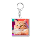 のぞかれ隊の写真で一言にゃん Acrylic Key Chain