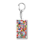 KOUJI NET ORIGINAL SHOPの世界の国旗 Acrylic Key Chain