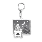 Charamaru Marketの重なる猫（お団子） Acrylic Key Chain