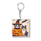 あなたの心をわしづかみSHOPの可愛いハロウィンねこちゃん💗 Acrylic Key Chain