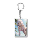 天乃鯱の銀髪ビキニのお姉さん Acrylic Key Chain