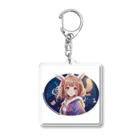 Lupinusのウサ耳可愛い少女 Acrylic Key Chain