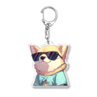 zaisuのサングラス犬 Acrylic Key Chain