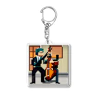 nomad4491のドット絵のダブルベース Acrylic Key Chain