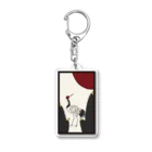 WebArtsのHanafuda January Design "Pine and Crane" Acrylic Key Chain