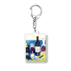 O'HAMAYAN「御濵屋庵」のワインとグラス Acrylic Key Chain