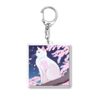 ことこと♂@トレーダーの白猫　夜 Acrylic Key Chain