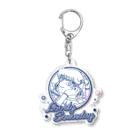 LovelySomedayのラブサムのロゴ（ピンク） Acrylic Key Chain