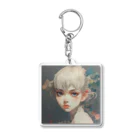 amberの魅力溢れる白いおんなの子 Acrylic Key Chain