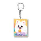 Pom-Dog'sの清楚系白ポメ　ポメ子 Acrylic Key Chain