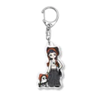 もふもふもんすたぁのもんすたぁと女の子（No.1） Acrylic Key Chain