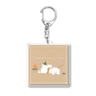 kiki25のアウトドアライフを満喫する白くま(冬) (ベージュ)   Acrylic Key Chain