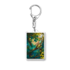 卯月なのかのGreen Green Journey　〜陽光に照らされた新緑の旅〜　No.4　「木漏れ日」 Acrylic Key Chain