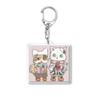 猫のきぬくんのお店のゆきちゃんとりんちゃん　キーホルダー Acrylic Key Chain