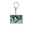 くま屋のSpacebound Girl Acrylic Key Chain