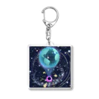 月夜のタツノオトシゴのoneness and peace Acrylic Key Chain