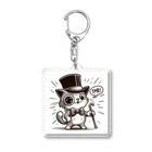 REI-AI-PONのハットを被ったねこ🐈 Acrylic Key Chain