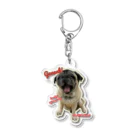 mimosaのI am Pug!　 Acrylic Key Chain