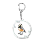 やちよ｜リアル鳥イラストのヤマガラさん Acrylic Key Chain