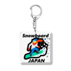 G-HERRINGのスノーボード（ snowboard ）素晴らしいボードライフをお祈りいたします。ご安全に！ アクリルキーホルダー