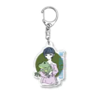 chicodeza by suzuriのカエル好きな女の子 Acrylic Key Chain