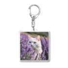 capcat1919のラベンダー猫 Acrylic Key Chain