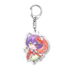 律桜虎-Rioto-の11月ミニキャラ【紅葉衣装】 Acrylic Key Chain