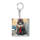 ruiruirの猫　冬　クリスマス Acrylic Key Chain