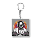 kazun103114のクラブでミキサー回すDJ Acrylic Key Chain