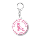 y_s_k_のこども車いすサイン(pink) Acrylic Key Chain