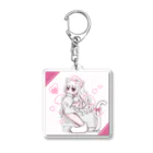 自己満カモ〜のしろねこちゃん Acrylic Key Chain