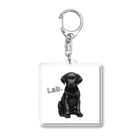 Labradorの黒Lab.グッズ アクリルキーホルダー