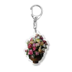 植物の絵師「洋子」の店の薔薇の花束 Acrylic Key Chain