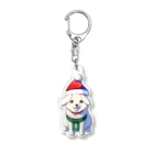 KafyRiruのMerry Xmas　わんこ Acrylic Key Chain